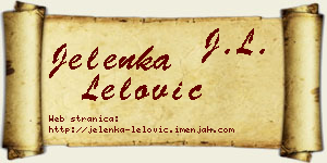 Jelenka Lelović vizit kartica